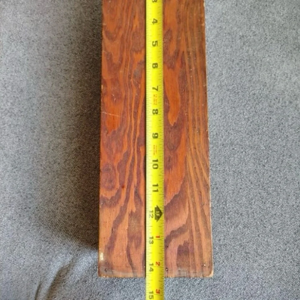 Vintage Wooden Wall-Mounted Knife Holder Brown Well Loved Primitive Farmhouse